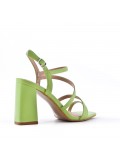 Faux leather heeled sandal