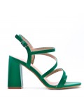 Faux leather heeled sandal