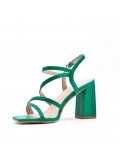 Faux leather heeled sandal