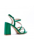 Faux leather heeled sandal