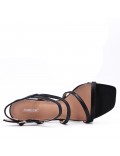 Faux leather heeled sandal