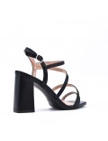 Faux leather heeled sandal