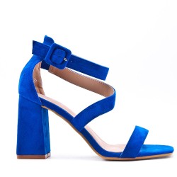 Faux suede heeled sandal