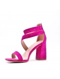 Faux suede heeled sandal