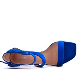 Faux suede heeled sandal