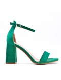 Faux suede heeled sandal