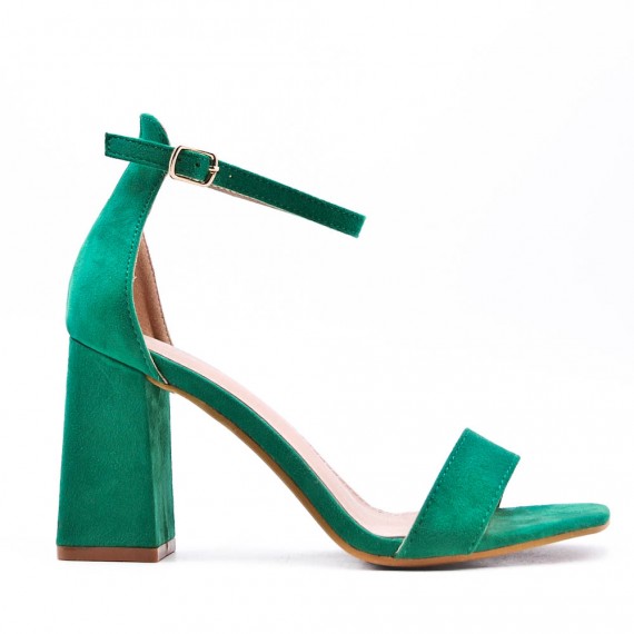 Faux suede heeled sandal