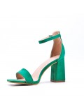 Faux suede heeled sandal