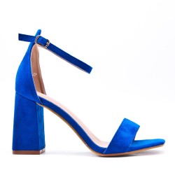 Faux suede heeled sandal