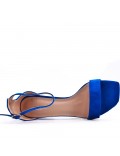 Faux suede heeled sandal