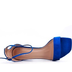 Faux suede heeled sandal