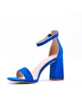 Faux suede heeled sandal