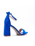 Faux suede heeled sandal