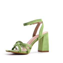 Faux suede heeled sandal