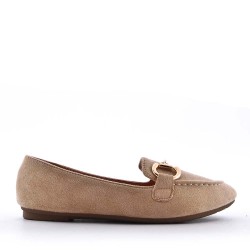 Women's mocassin in faux suede 
