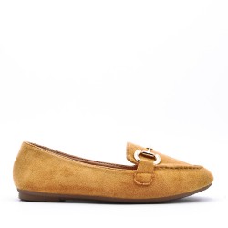 Women's mocassin in faux suede 