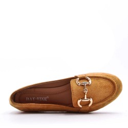 Women's mocassin in faux suede 