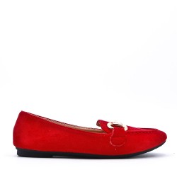 Women's mocassin in faux suede 