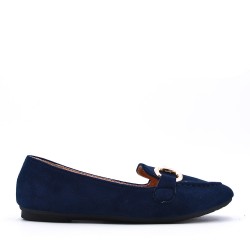 Women's mocassin in faux suede 