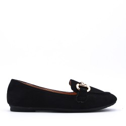 Mocassin en simili daim pour femme