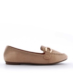 Women's mocassin in faux suede 