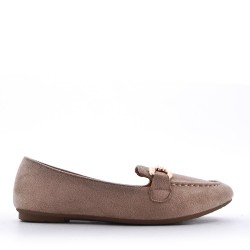 Women's mocassin in faux suede 