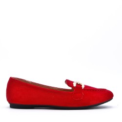 Women's mocassin in faux suede 