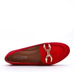 Women's mocassin in faux suede 