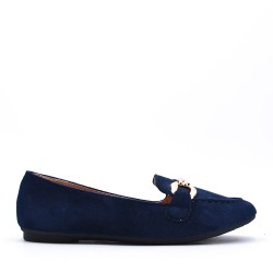 Women's mocassin in faux suede 