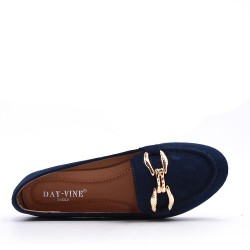 Women's mocassin in faux suede 