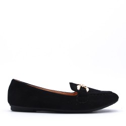 Women's mocassin in faux suede 