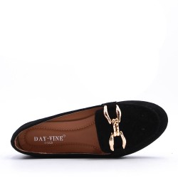 Women's mocassin in faux suede 