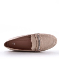 Women's mocassin in faux suede 