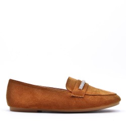 Women's mocassin in faux suede 