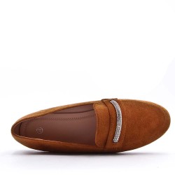 Women's mocassin in faux suede 
