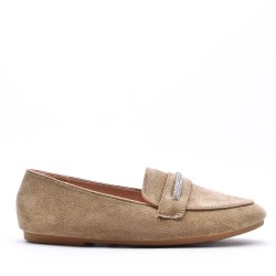 Women's mocassin in faux suede 