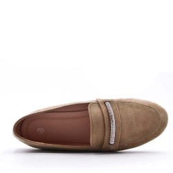 Women's mocassin in faux suede 