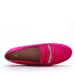 Women's mocassin in faux suede 
