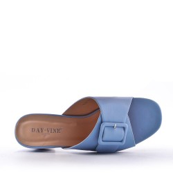 Faux leather heeled sandal