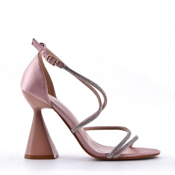 Faux leather heeled sandal