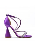 Faux leather heeled sandal