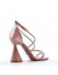 Faux leather heeled sandal