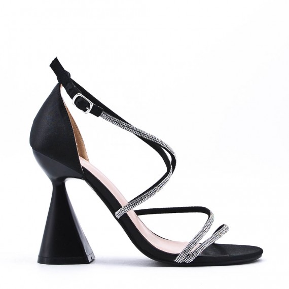 Faux leather heeled sandal