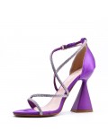 Faux leather heeled sandal