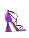 Faux leather heeled sandal