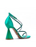 Faux leather heeled sandal