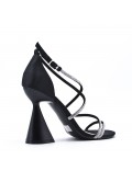 Faux leather heeled sandal