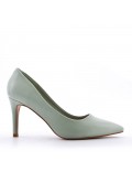 Women's faux leather heeled pumps