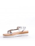 Women's faux leather wedge sandal