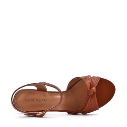 Sandal in mixed materials for women